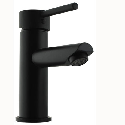 Lucid Pin Round Matt Black Basin Mixer