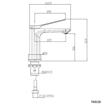 RUSHY Series Brushed Yellow Gold Basin Mixer