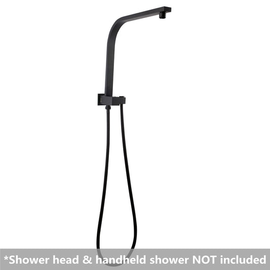 Square Matte Black Half Shower Station