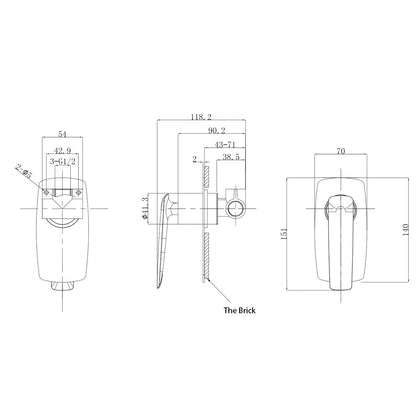 Norico Bellino Chrome Wall Mixer